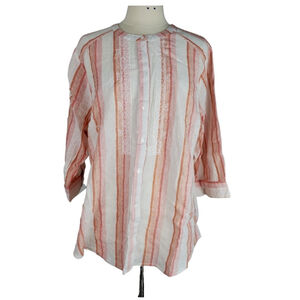 Lane Bryant Linen Blend Striped Blouse NWT Women’s Plus 18/20